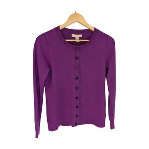 Banana Republic Mauve Extra Fine Merino Wool Blend Cardigan - Size M Like New